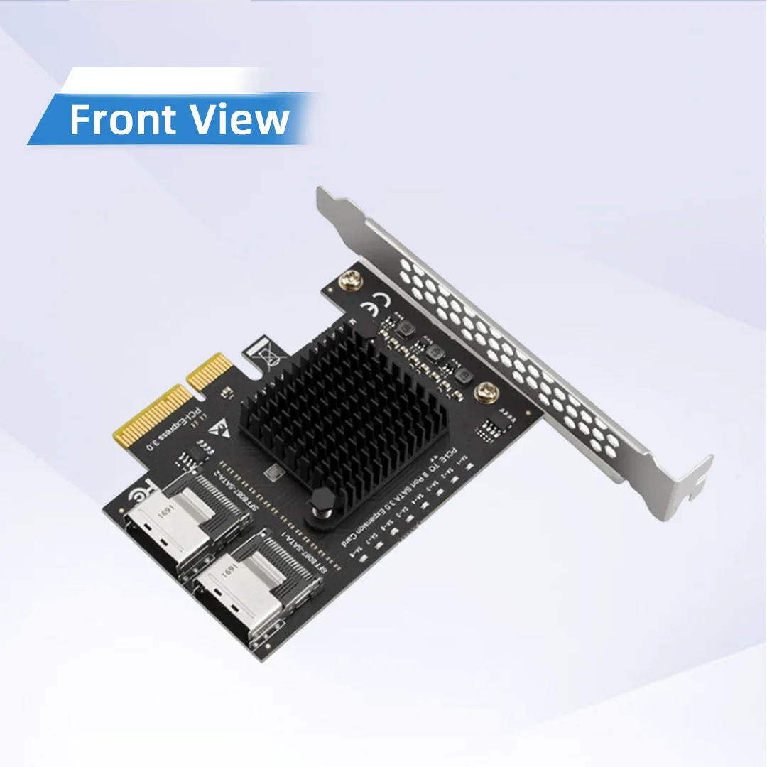 PCI-E to SFF-8087 Adapter 8 Ports Mini SAS to SATA 3.0 Hard Drive Expansion Card 6Gbps HDD RAID Controller Card