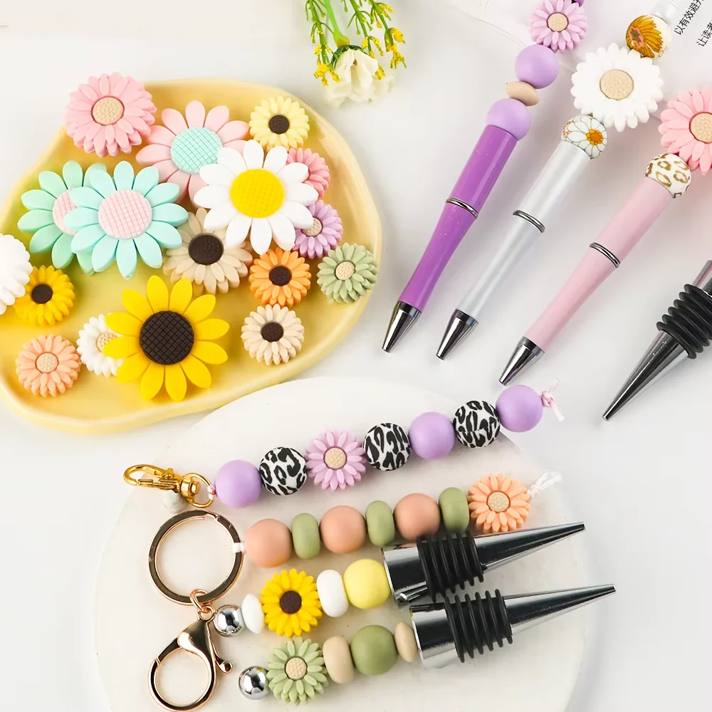 5 قطعة الزهور الصغيرة الكعك سيليكون الخرز لصنع المجوهرات DIY بها بنفسك مجوهرات قلادة سوار المفاتيح الملحقات #3