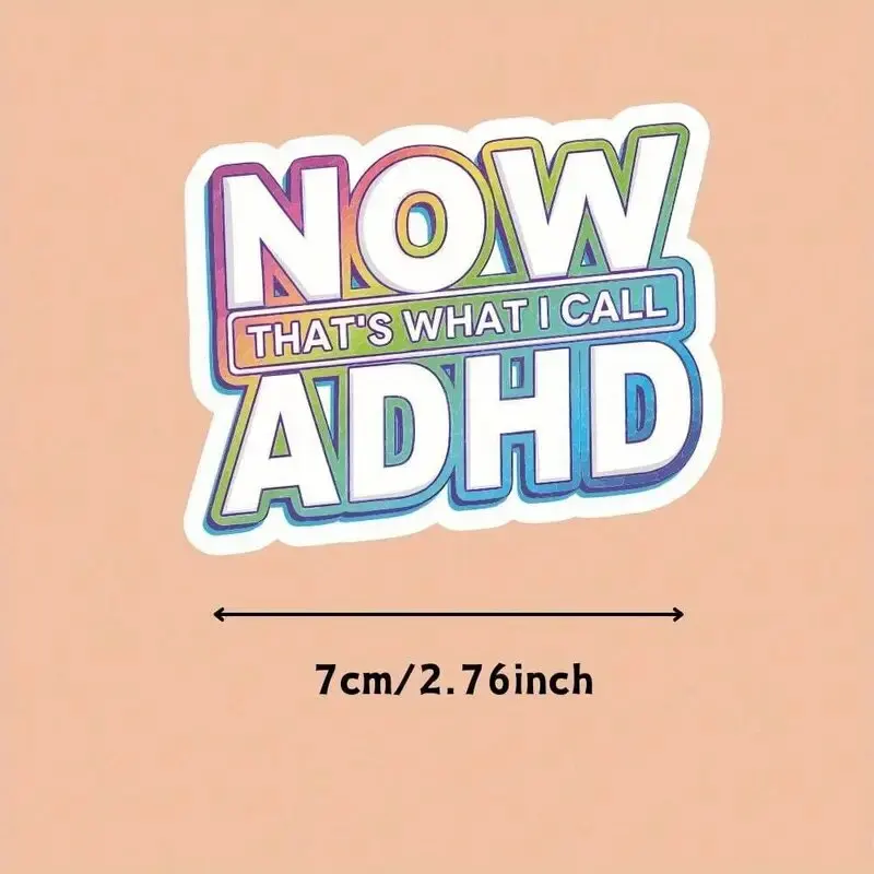 [ملصق ADHD] 1 قطعة/3 قطعة الآن أن أسمى ملصق ADHD |   فكاهة تكنولوجيا جراحية ذاتية اللصق - مثالية لأجهزة الكمبيوتر المحمولة،
