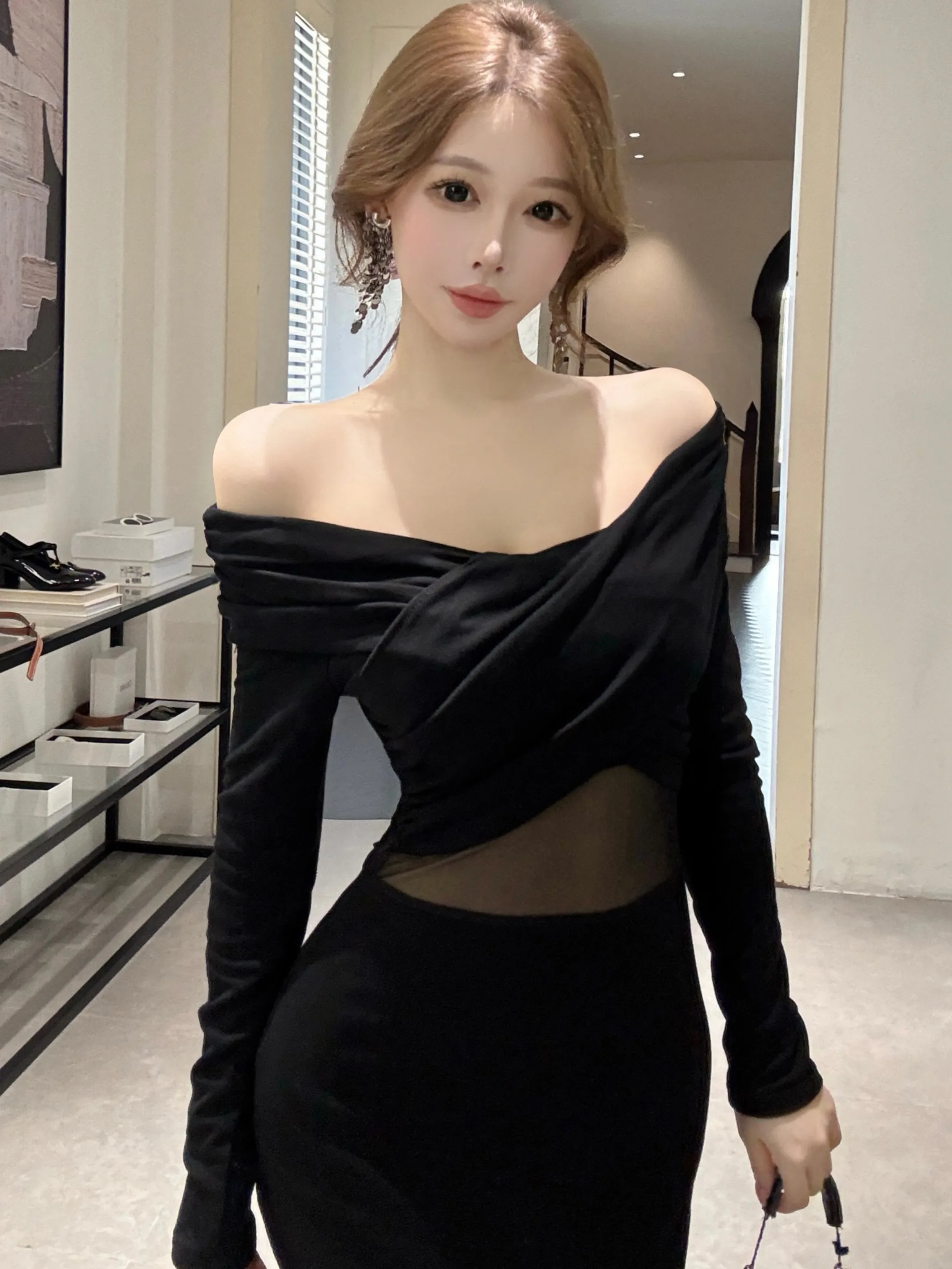 

Сексуальное длинное платье на одно плечо Sve Me Dr, женское бальное платье с изображением совы, официальная длинная юбка с запахом тела