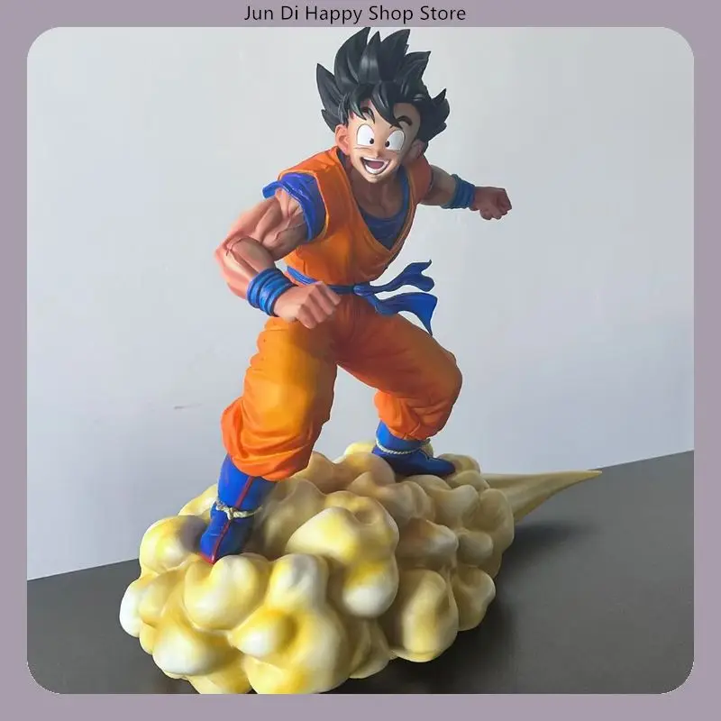 ​ ​ Figura de Dragon Ball Goku Flying on Somersault Cloud, estatua coleccionable de Anime, decoración de escritorio, regalo para Fans, 31cm ​