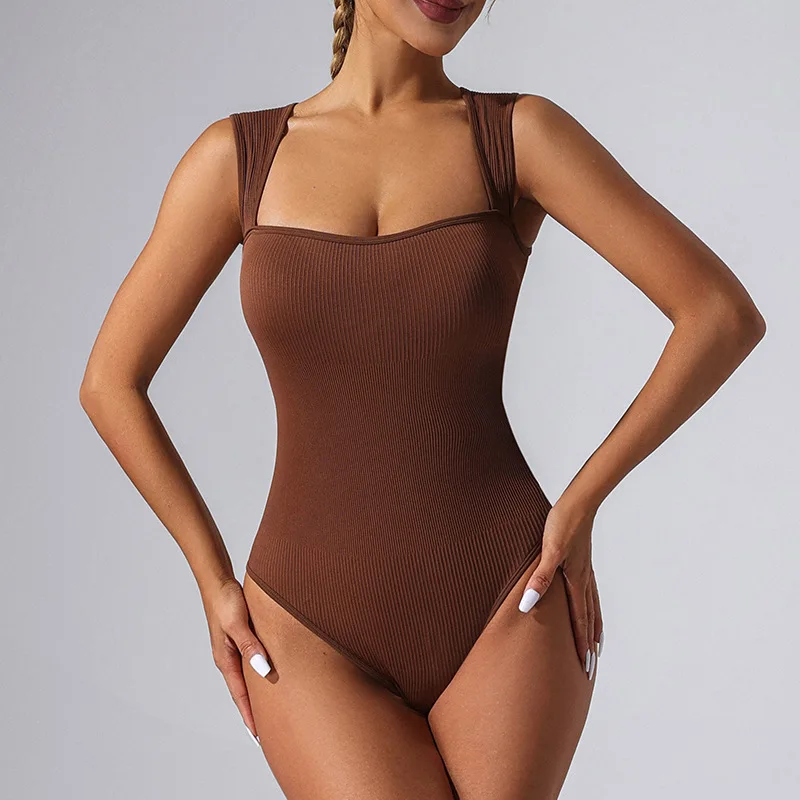 

Women's sexy ribbed sleeveless jumpsuit Shapewear High bounce belly Lift Hip Lift slim-fit jumpsuit