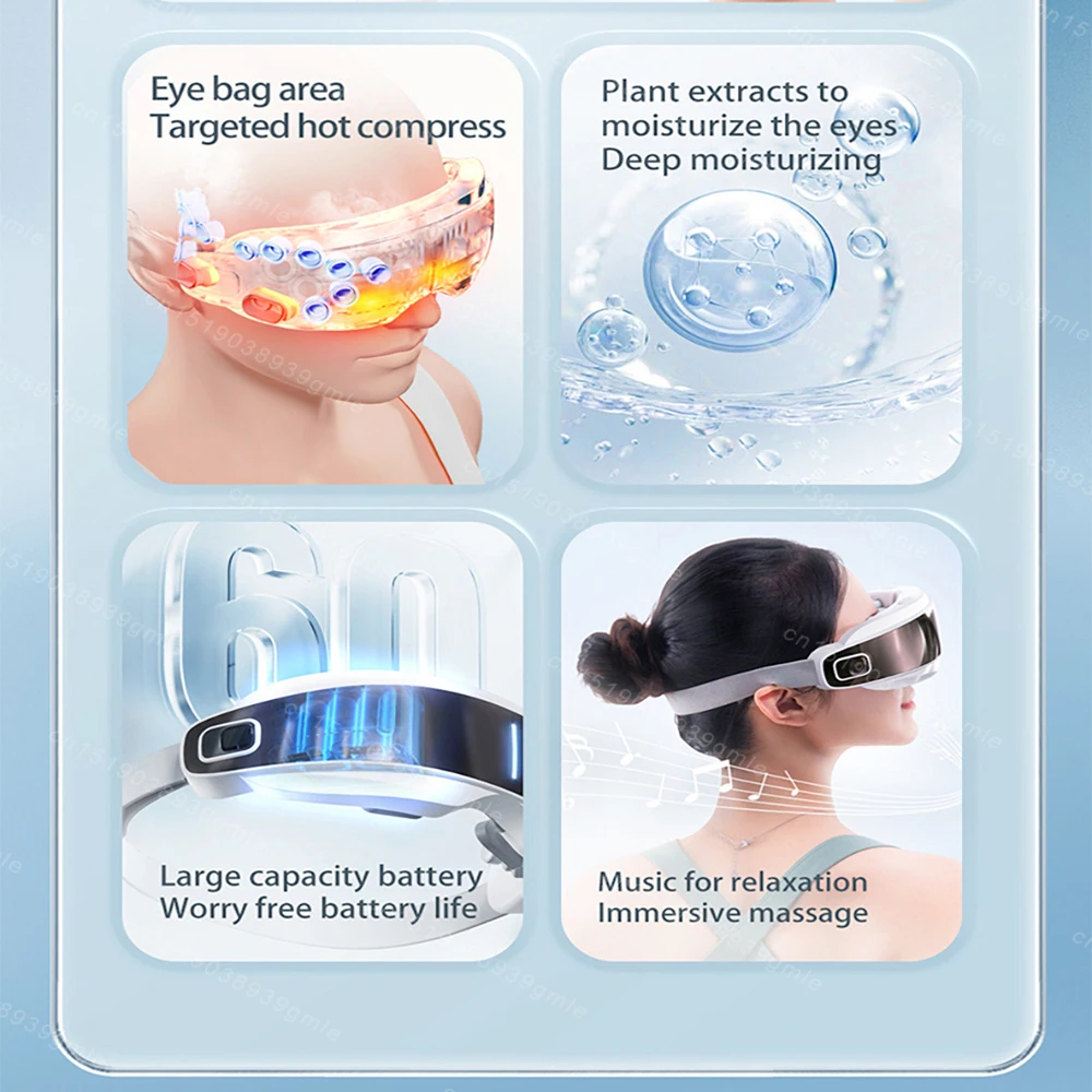 Eye Massager Hot Compress Steam Eye Care Device Relieve Eye Fatigue Dry Atomization Eye Moisturizer Vibration Massage