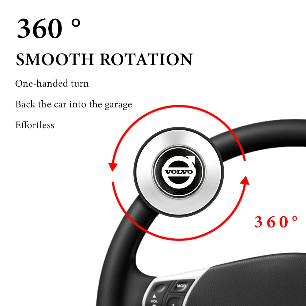 Universal Car Steering Wheel Booster Ball Labor Saving Turning Spinner Knob For Volvo XC40 XC60 XC70 XC90 S60 S90 V40 V60 V70 T6