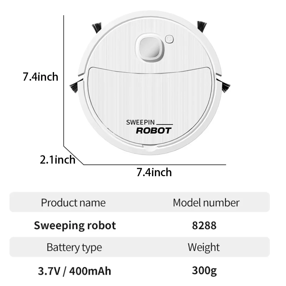 New Fully Automatic Sweeping Robot Sweep Vacuum Mopping Mini Cleaner Home Use Lazybones Intelligent 3 In1 Rechargeable Sweeper