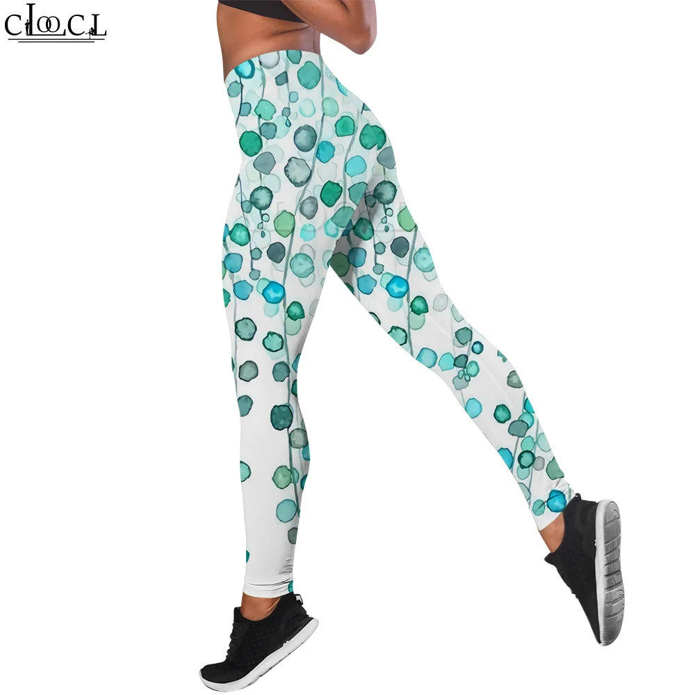 CLOOCL New Women Legging Green Vines Pattern 3D Printed Trousers High Waist Stretch Sports Legging Jogging Fitness Yoga Pants