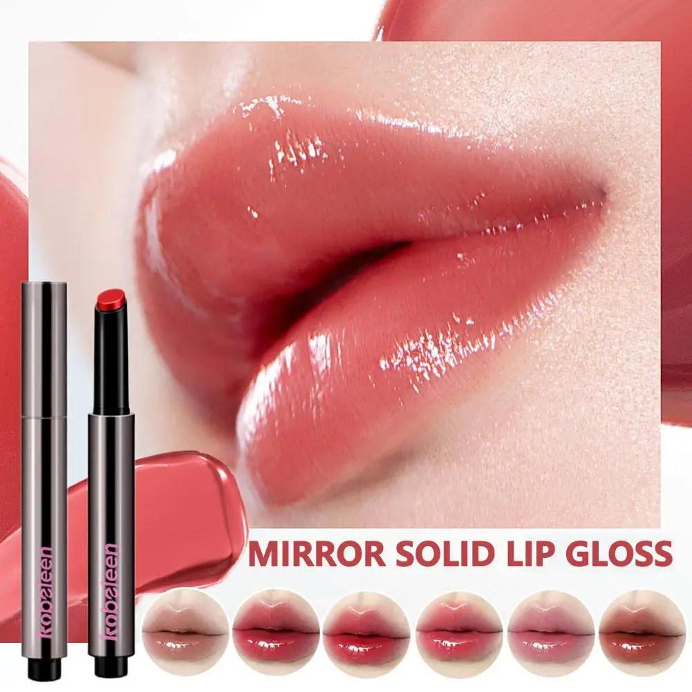 NEW Solid Lip Gloss Stick Non-Sticky Moisturizing High Pigment For Nude Glossy Shine Red Sexy Lip Makeup Cosmetic Non-stick J1Y8