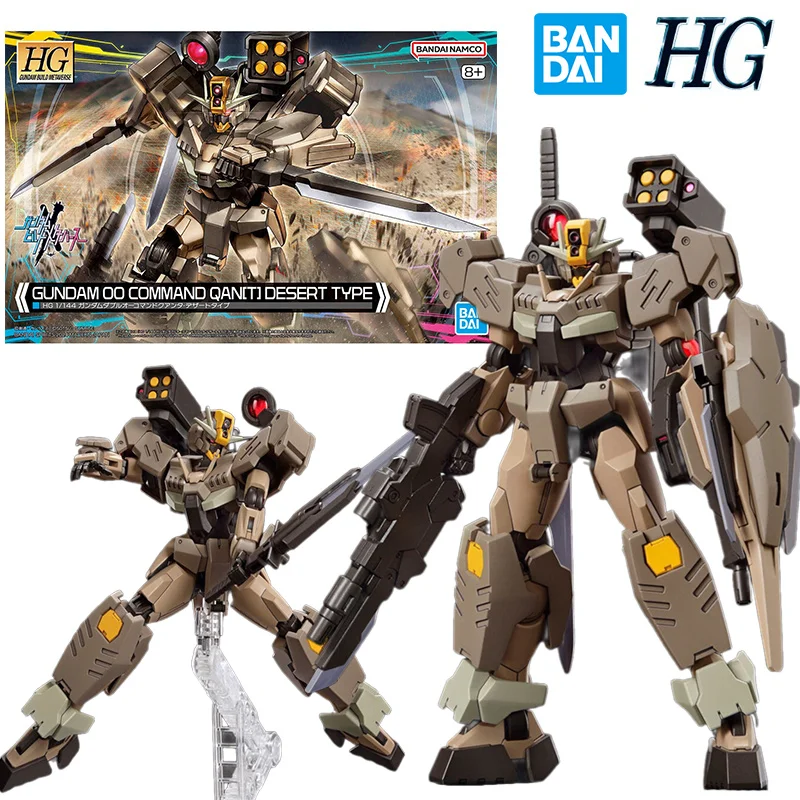 Фигурка Bandai Namco HG 1/144 Gundam 00 Command Qan[T] Desert Type, 14 см, аниме, оригинальная модель, сборная игрушка, коллекция подарков