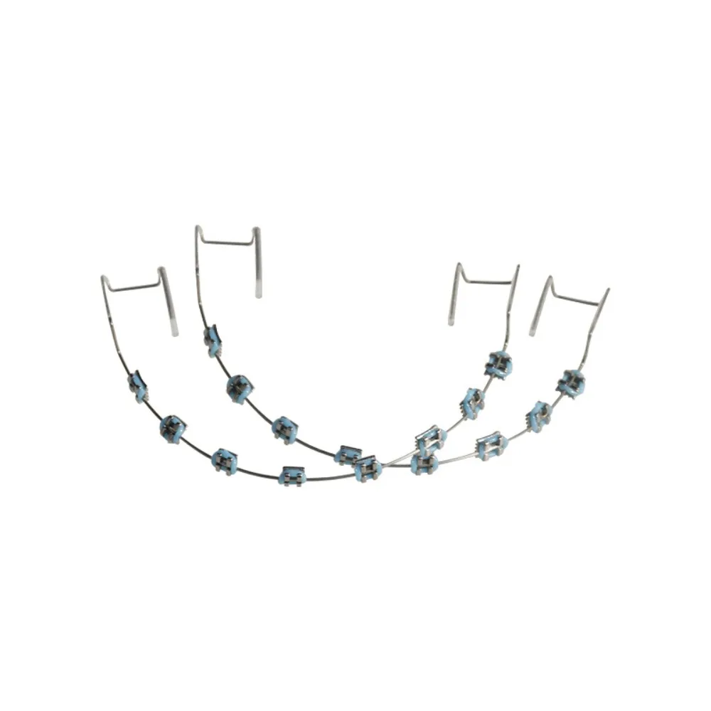 

1 пара красочных временных украшений для зубов с металлическими проволочками, имитация брекетов, ортодонтические лигатуры, стоматологические украшения, брекеты