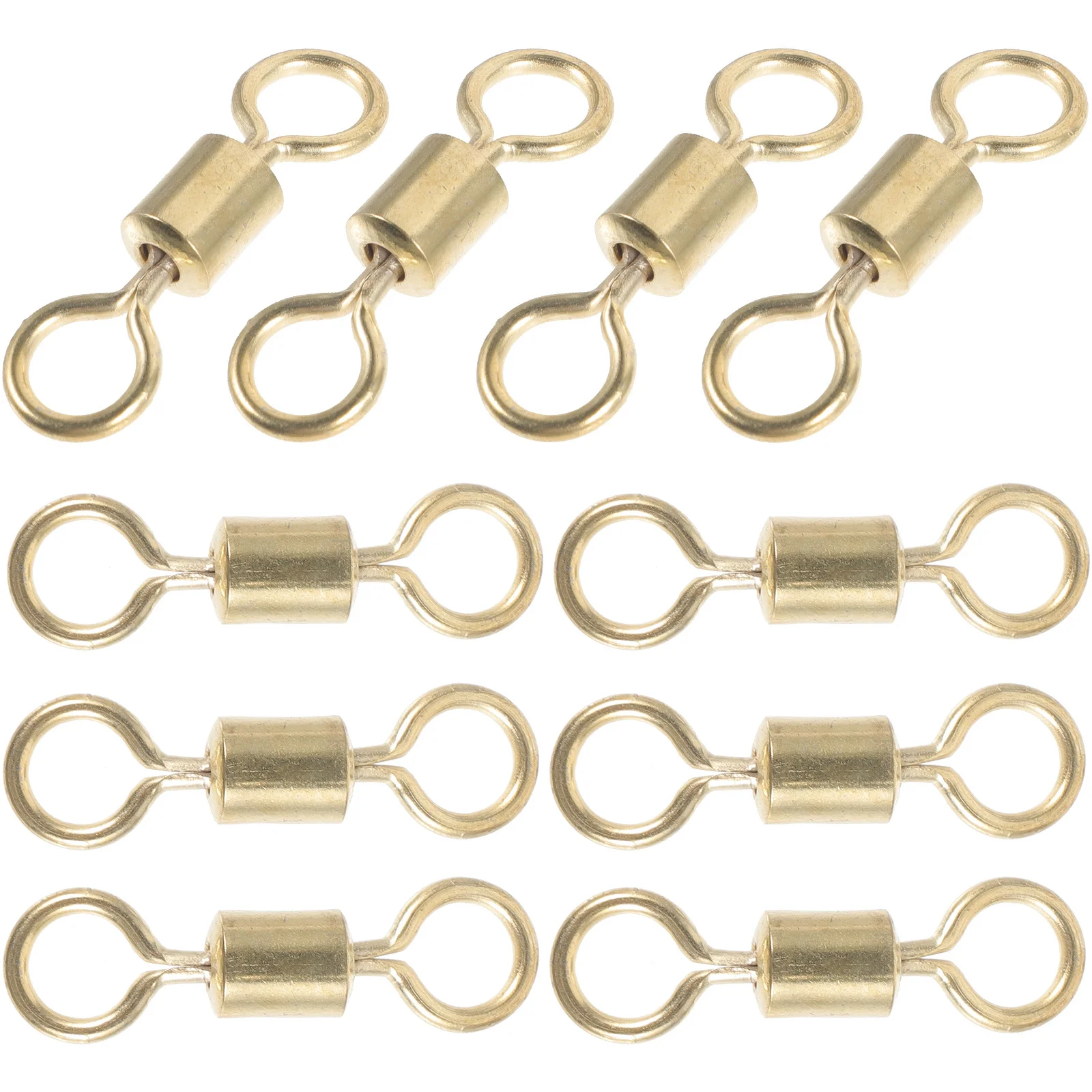

10Pcs Fishing Barrel Swivel Iron Cast Nest Swivel Ring Quick Lock Rotating Fishing Net Ring Bearing Ball Swivels Replacement