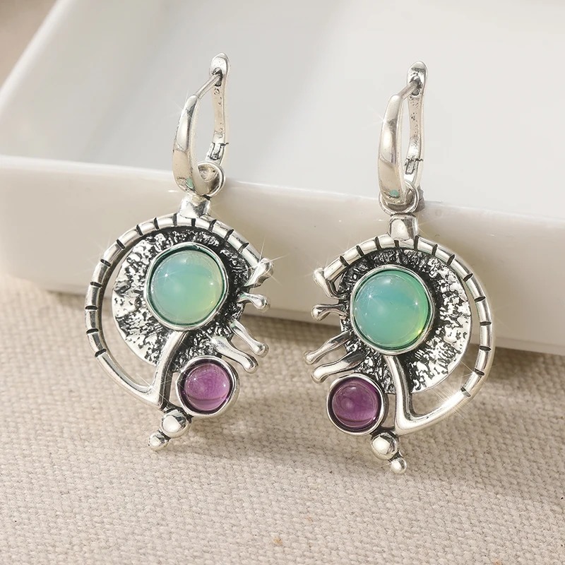 Ethnic Silver Color Inlaid Gre - Ethnic Fashion Wear For Women 评论和价格