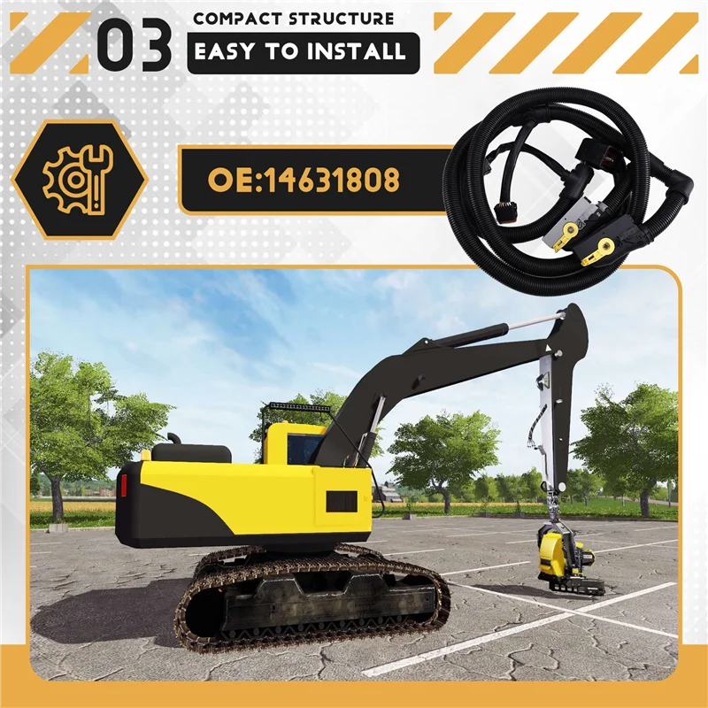 Auto para ec210b ec240b ec290b d6e d7e cablagem do motor novo 14631808 cablagem de conexão para controlador