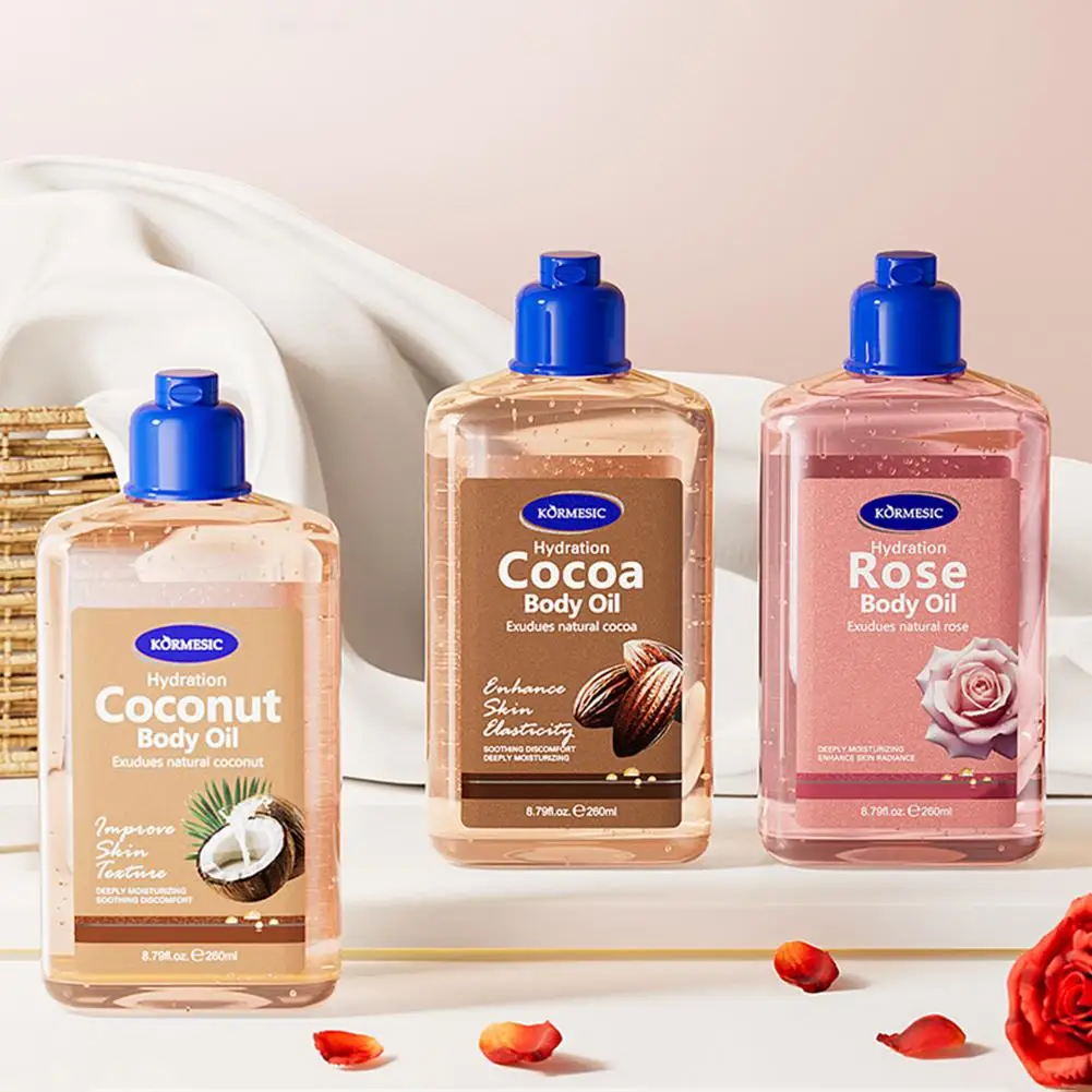 

Увлажняющее масло для тела, 260 мл, осветляет кожу, подходит для всех типов кожи, питает, увлажняет, улучшает гладкость, уход за кожей.