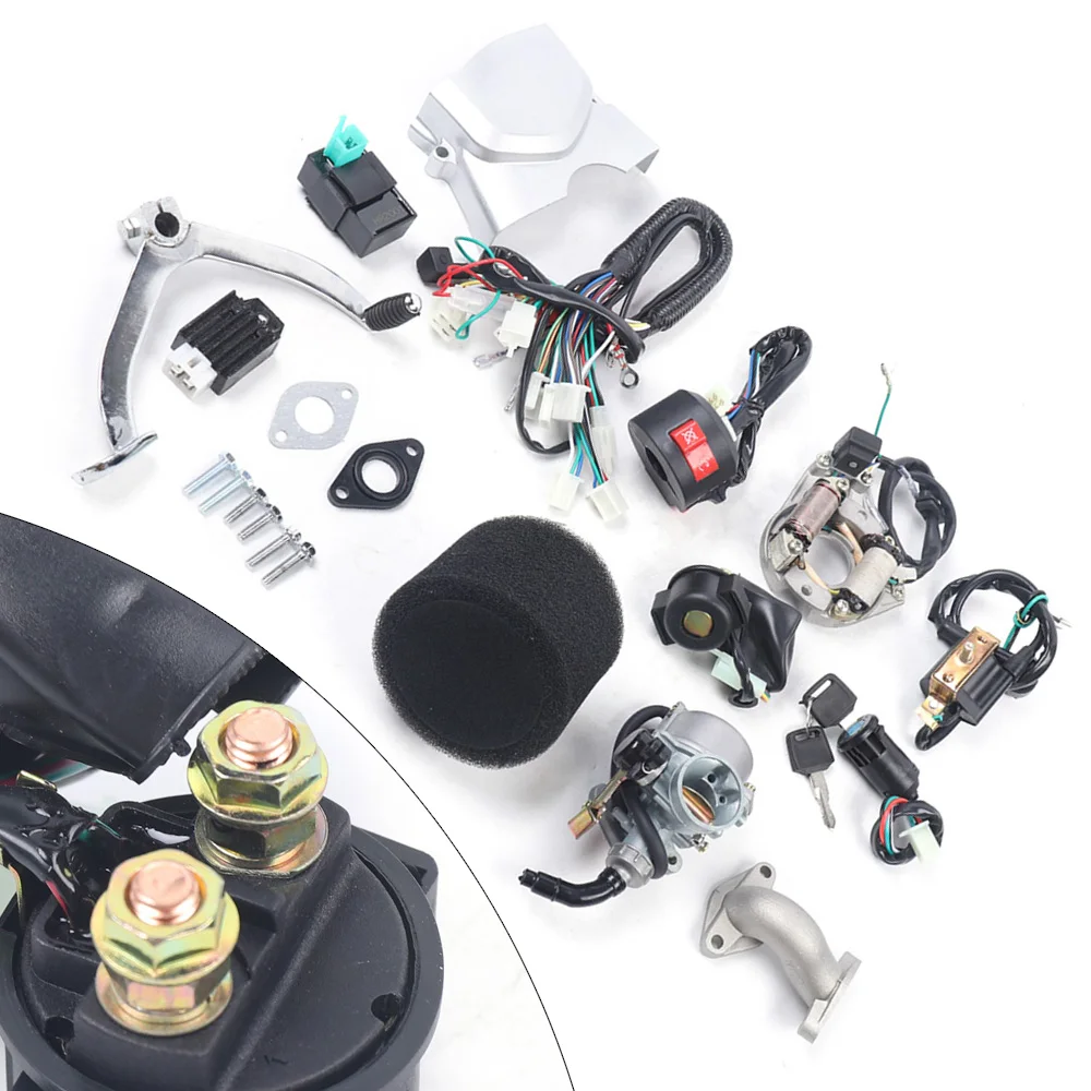 125 cc 4-Takt-ATV-Motor-Motorsatz mit umgekehrtem elektrischem Start, halbautomatisches Go-Kart-Quad + umgekehrt