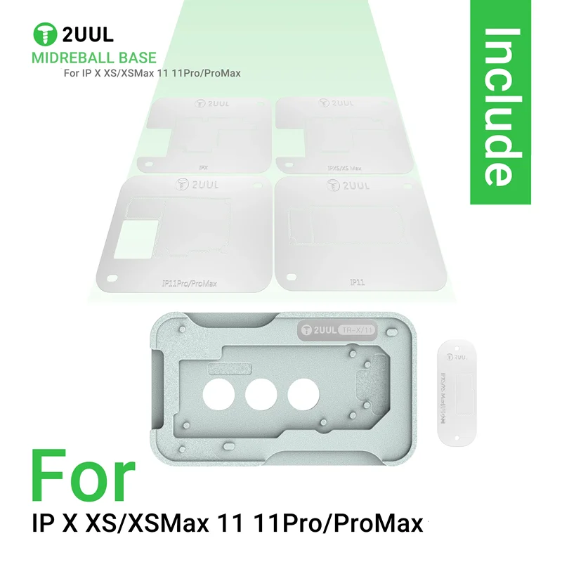 

Магнитная платформа-шаблон 2UUL BH41 для реболлинга среднего слоя, для ремонта iPhone X, XS, XS Max, 11, 11 Pro, 11 Pro Max