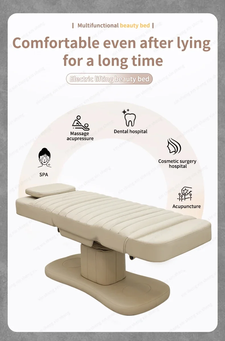 Elektrisch klappbare Gesichts-SPA-Liege, Hydrotherapie-Massagetisch, Salon-Wimpernstuhl, verstellbare Möbel für Schönheitspflege-Shops und Ruhebereiche – Detail 9