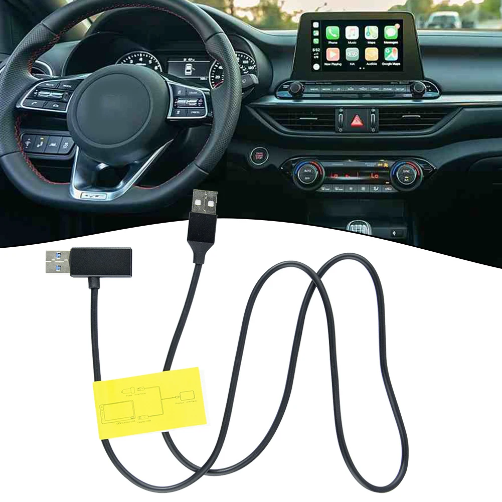 USB Port Two-point Smart Cable Prevents Wireless Restart Car Power Supply Box Power Supply Cable Work For Android 13 For CarPlay