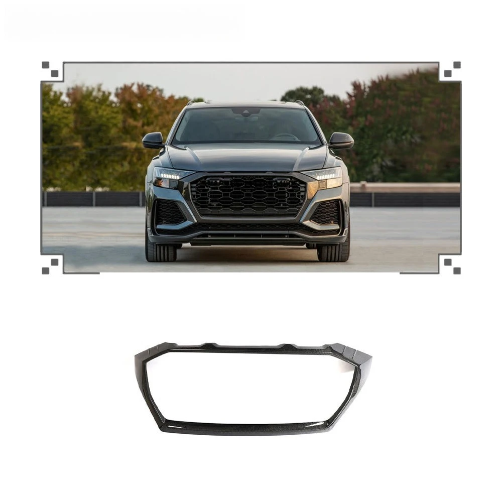 

RSQ8 Carbon Fiber Front Bumper Grill Cover for 2023 Base Sport Utility 4-Door Factory Wholesale with Auto Modification