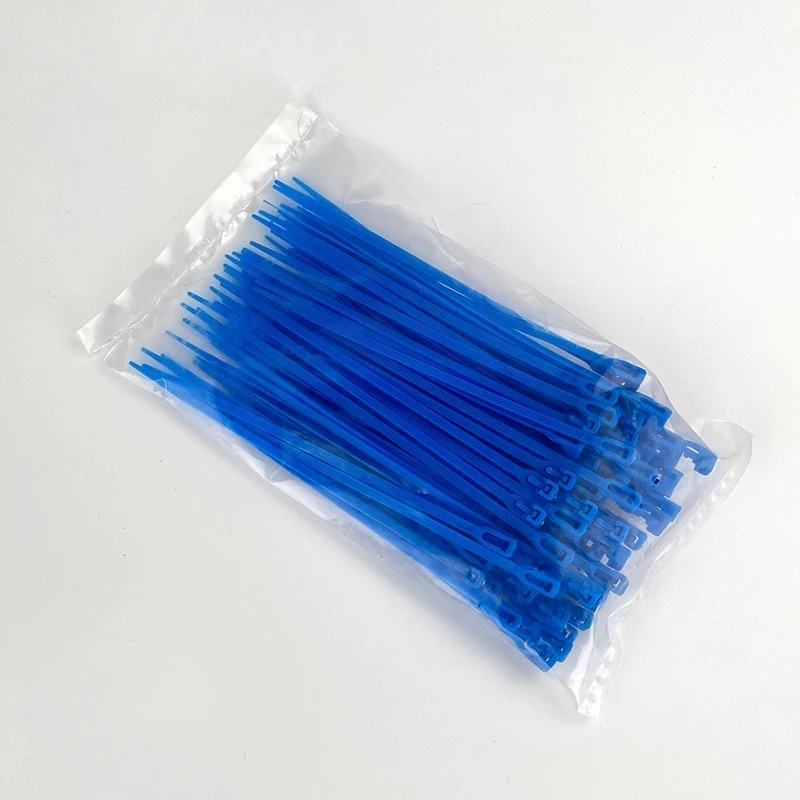 

Синие нейлоновые кабельные стяжки Пластиковые ремни Декоративные переплетные ленты