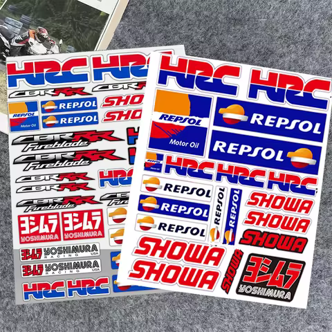 For Honda HRC SHOWA Repsol Yoshimura Stickers Motorcycle accessories CBR RR CB650R CB500F CB190R CB125R CBR650R CBR250R 1000 600