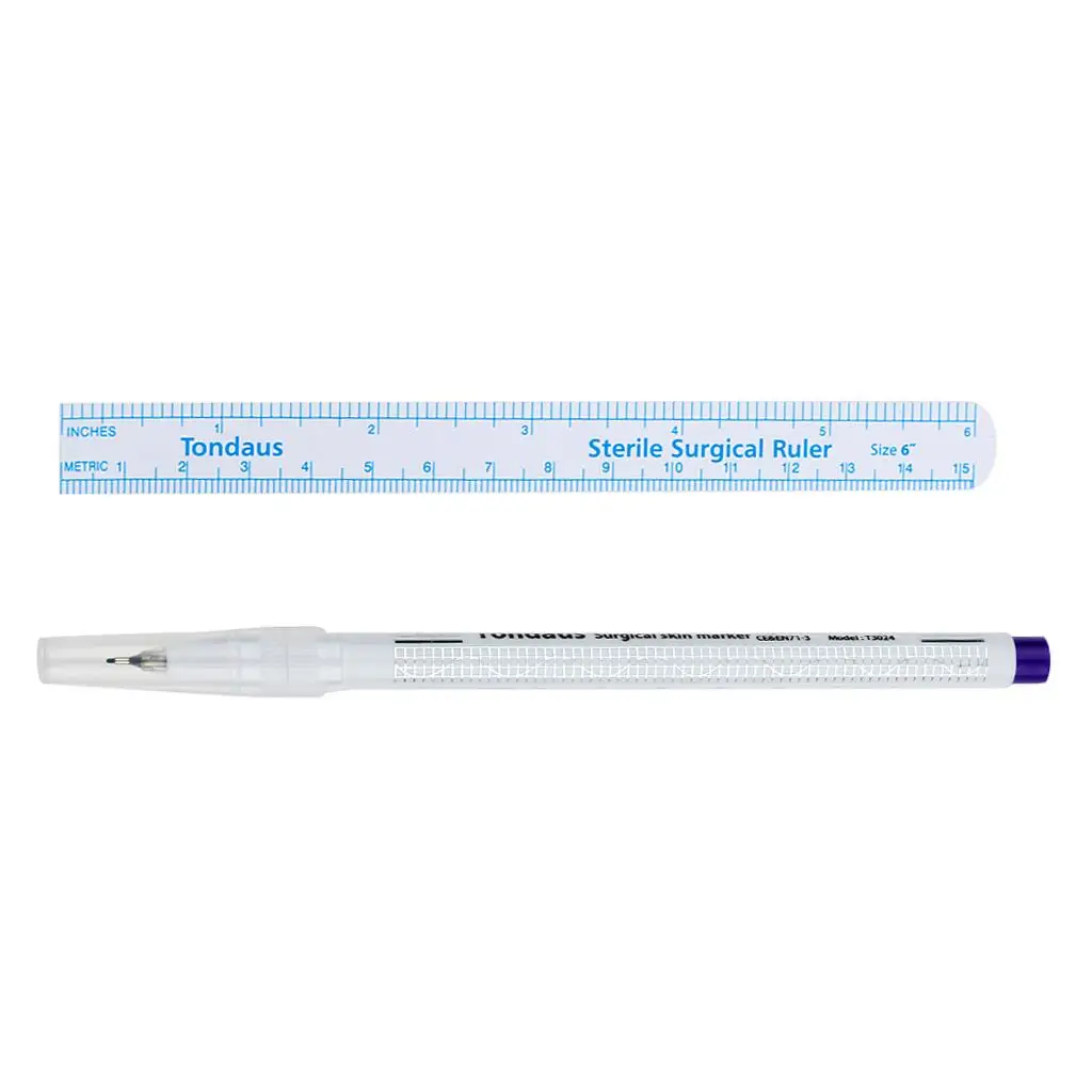 Surgical Skin Marker Stencil Pen Measure Ruler Set Tool Disposable