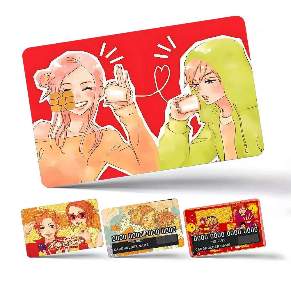 Anime Lovely Complex Funny Shell On Off Ultra Thin No Fade Sticker Skin Cover Film For Debit Credit Card