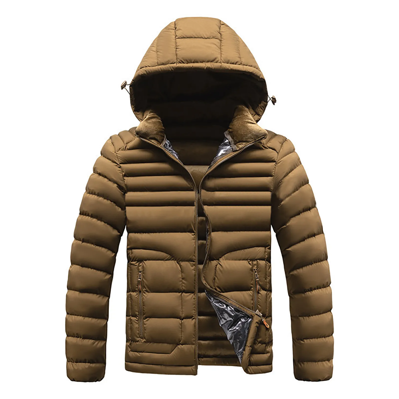 2024 inverno uomo colletto in piedi caldo Street Fashion Casual Versatile alla moda cerniera sport all'aria aperta Parker cappotto in cotone