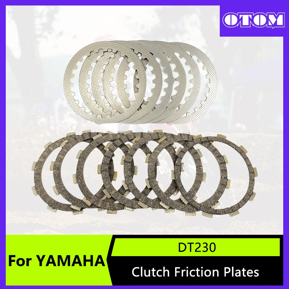 

Motorcycle Clutch Friction Plates Steel Fibrous Driven Clutch Disc For YAMAHA DT230 MT250 Engine Off-road Motocross Accessories