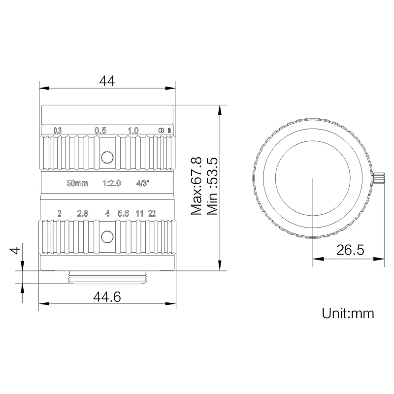 HIKROBOT SA5020M-10MP High Resolution 10MP 50mm F2 4/3