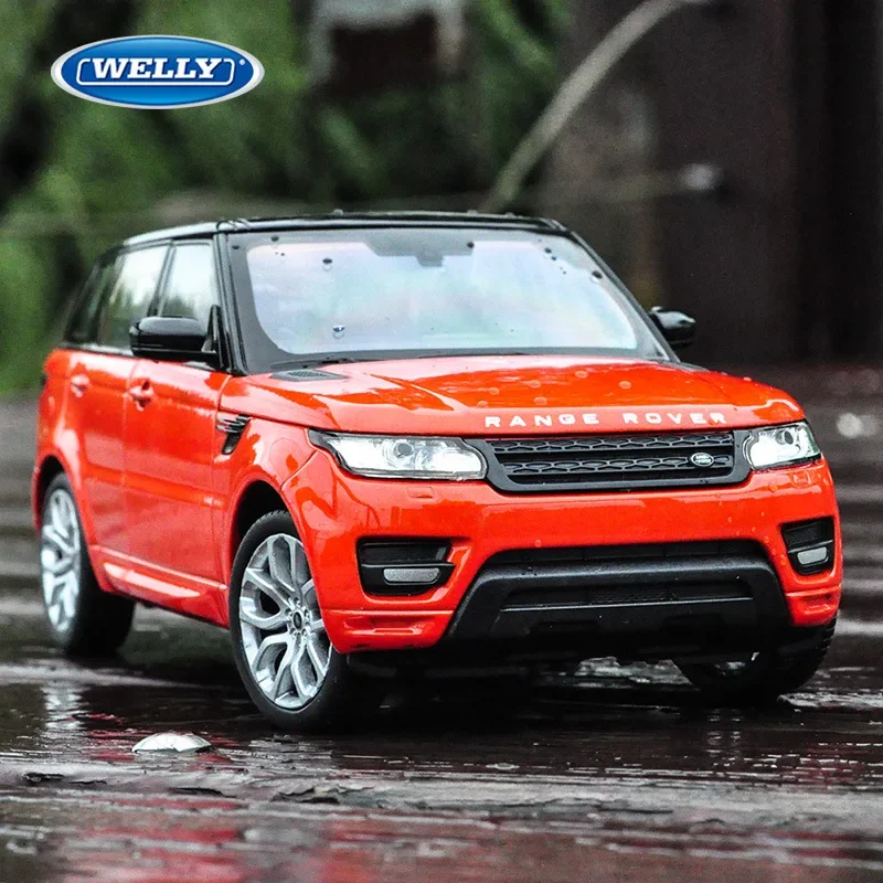 WELLY 1:24 Land Rover Range Sport SUV Diecast Alloy Car Model Metal Toy Vehicles Car Model Simulation Collection Kids Gifts Boys