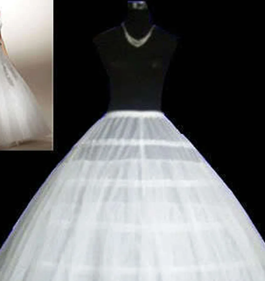 Até o chão A-Line Crinoline Petticoat para as Mulheres, Ball Gown Underskirt, 6 Hoop, até o chão