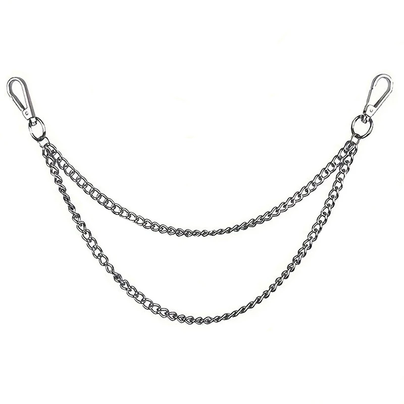 ★▲2/3Layer Punk Hip-hop Long Metal Belt Chain Fashion Trousers Pant Waist Metal Chain Keychain view 6