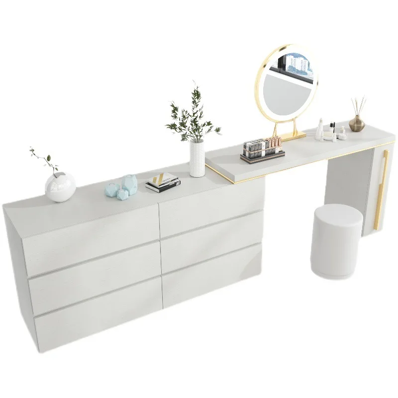 

Custom Modern Minimalist Luxury Drawer Cabinet Dressing Table Storage Cabinet Integrated Bedroom TV Cabinet Multifunctional Make