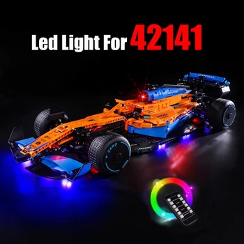 기술 RC LED 조명 세트, 42141 McLarensd F1 경주용 자동차 빌딩 블록, 도시 차량 벽돌 키트, 어린이 장난감, 자동차 없음 