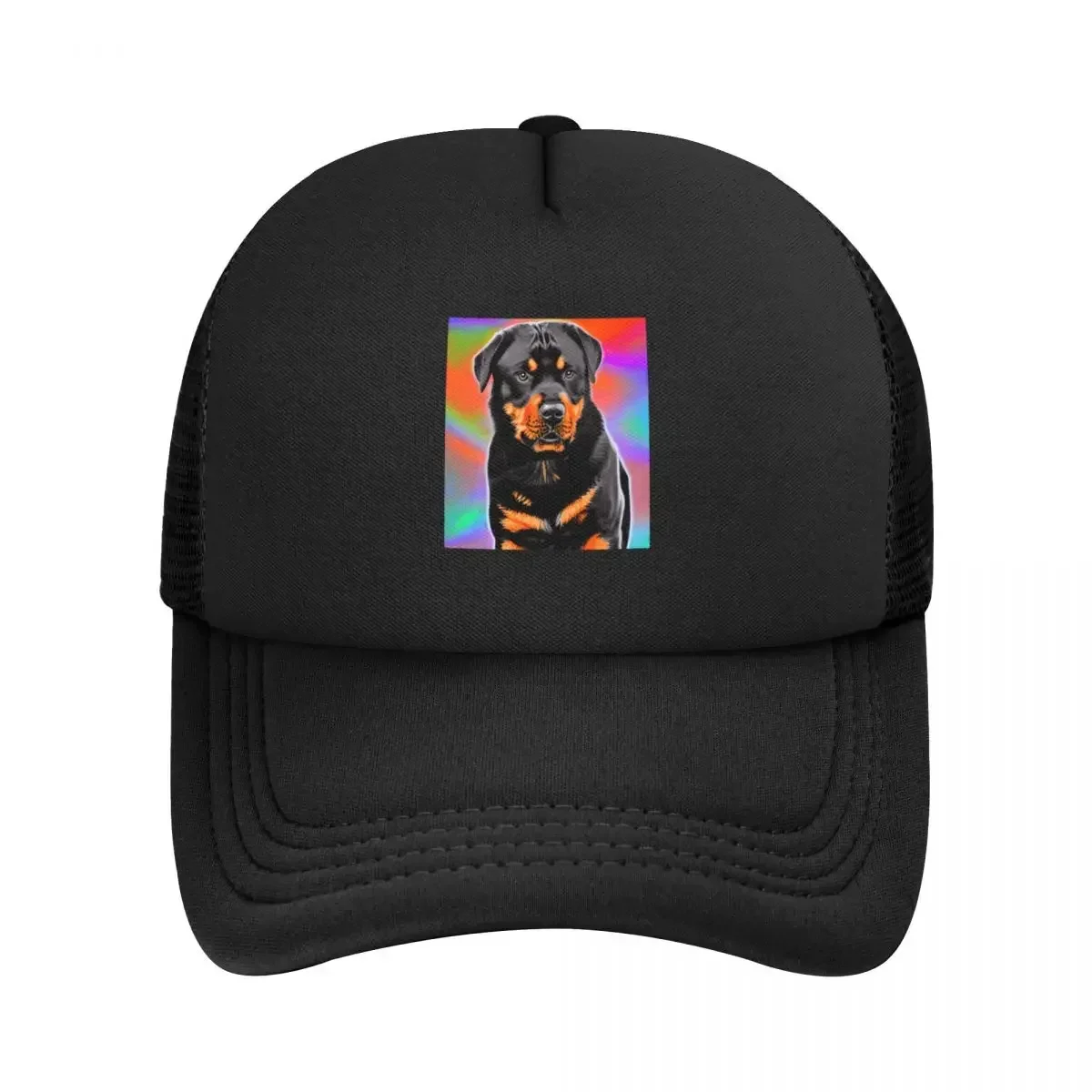 

Rottweiler Dog Mesh Baseball Caps Snapback Fashion Baseball Hats Breathable Casual Casquette Outdoor Unisex