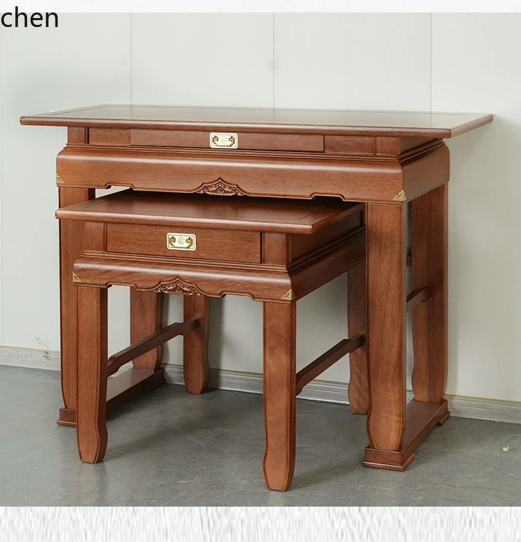 Stół do ofiarań z litego drewna ZML do użytku domowego, stół ołtarzowy do kultu, stół Ośmiu Nieśmiertelnych, stół do ofiarań i kultu.