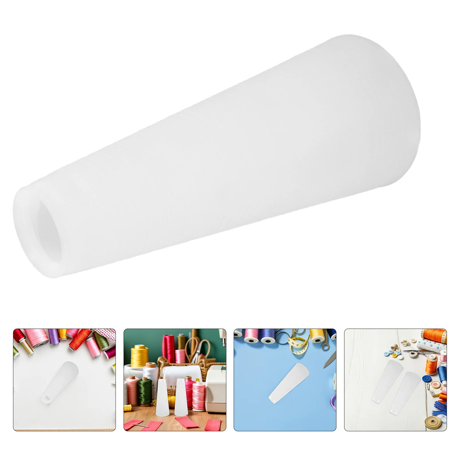 

8Pcs Plastic Yarn Tube Bobbins White Plastic Spools for Thread Winding Embroidery Knitting Wool Winder Spindle Textile Craft