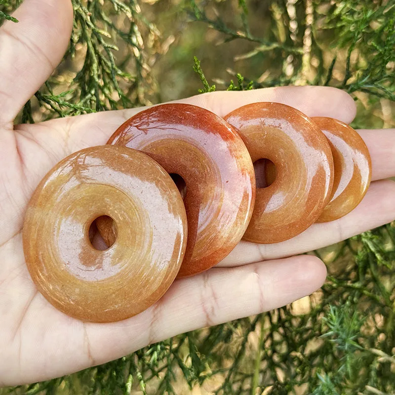 الطبيعية الأحمر افينتورين دونت خواتم حجر الخرز ل عقد دي اي واي سوار قلادة صنع المجوهرات الخرز 1 قطعة 30 مللي متر 40 مللي متر 50 مللي متر