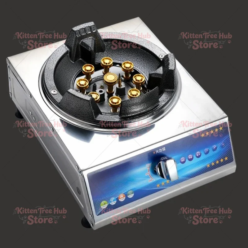 Medium High Pressure Stainless Steel Gas Stove Commercial Restaurant Burner Home Use Double Hob LPG Natural Gas Cooktop