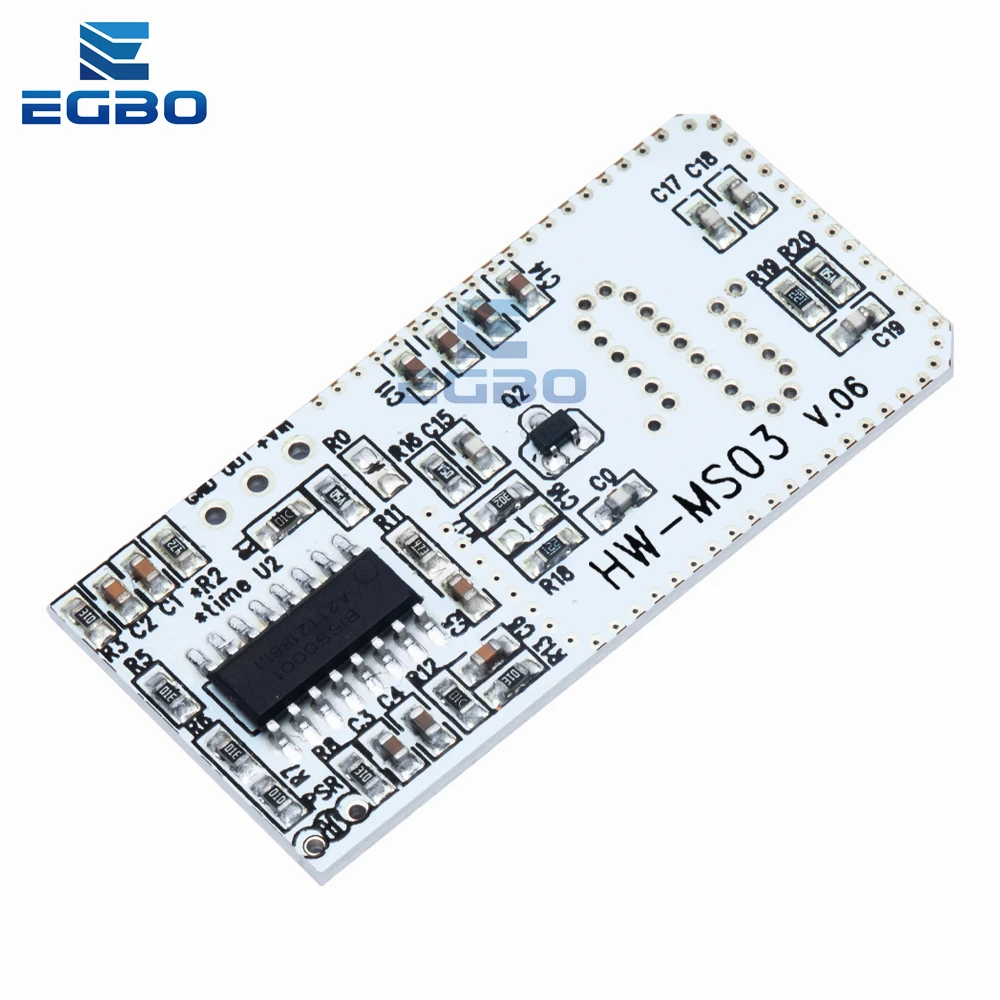 High Performance Motion Sensor Module Radar Motion Sensor HW-MS03 2.4GHz to 5.8GHz Microwave Radar Sensor Module for Arduino