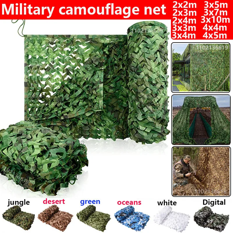 Filet de camouflage renforcé en tissu Oxford double couche pour la décoration d'abris, l'ombrage, les clôtures de camouflage, le camping