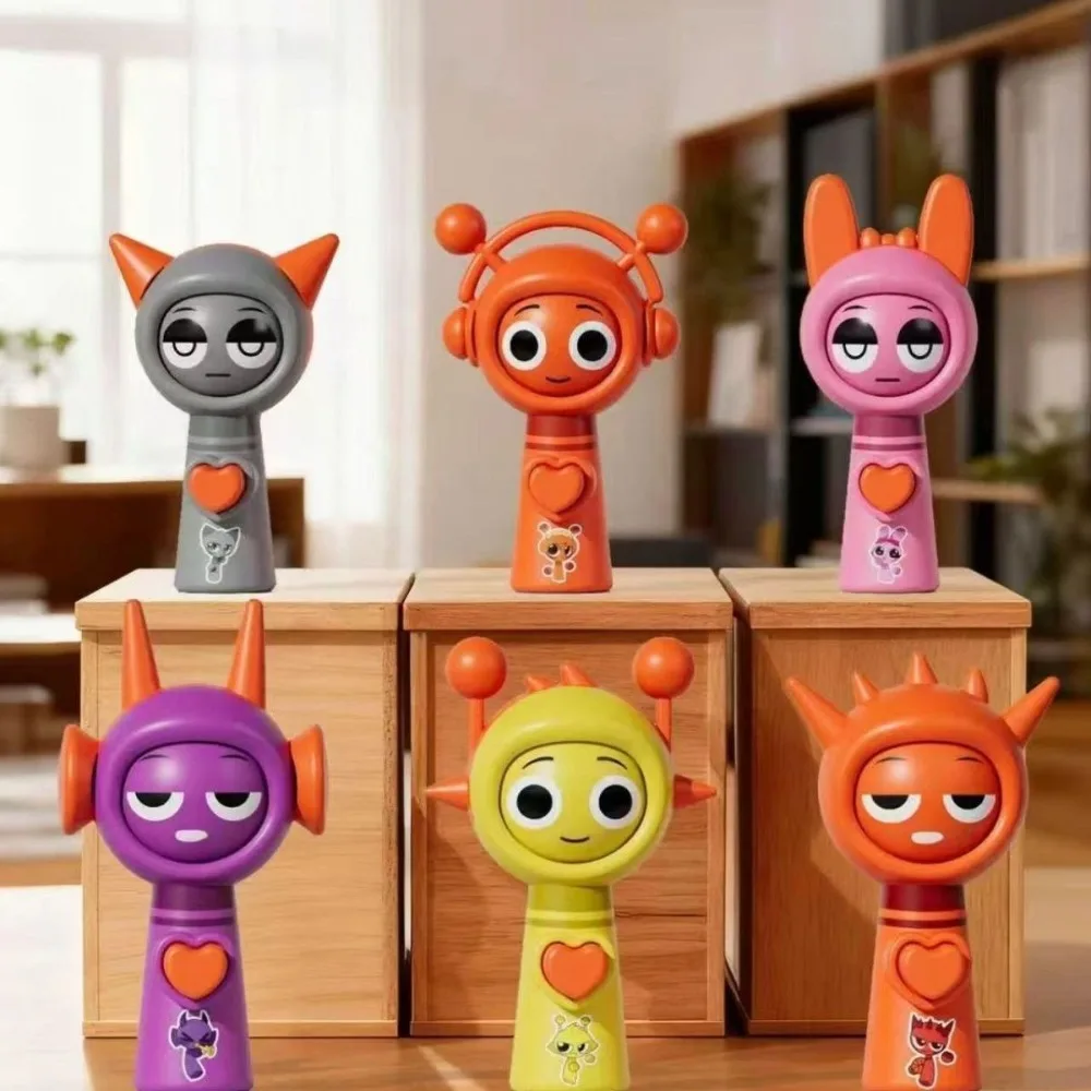 Набор из 6 мини-фигурок Sprunki: игрушки-трансформеры, куклы-модели Sprunki Wenda из фильма, с брелоком, подарки на день рождения для детей