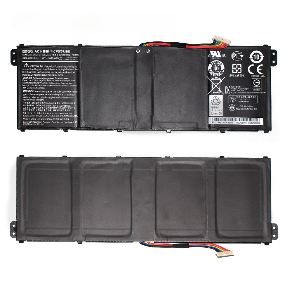 Original Laptop Battery AC14B8K KT.0040G.004 Battery 48WH For ES1-511 ES1-520 V3-371 V3-111 E5-771G 15.2V Notebook Battery