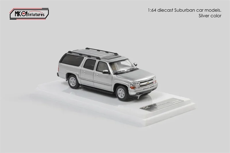 MK Miniatures 1:64 Suburban Mk9 GMT800 Silver Limited800 Diecast Model Car