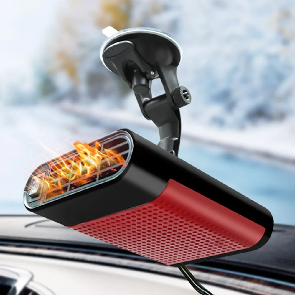 12V/24V Defogger Defroster Demister 120W Car Cooling Fan 2 in 1 Anti-Fog Car Heater Windshield Defogging Defrosting Heating Fan