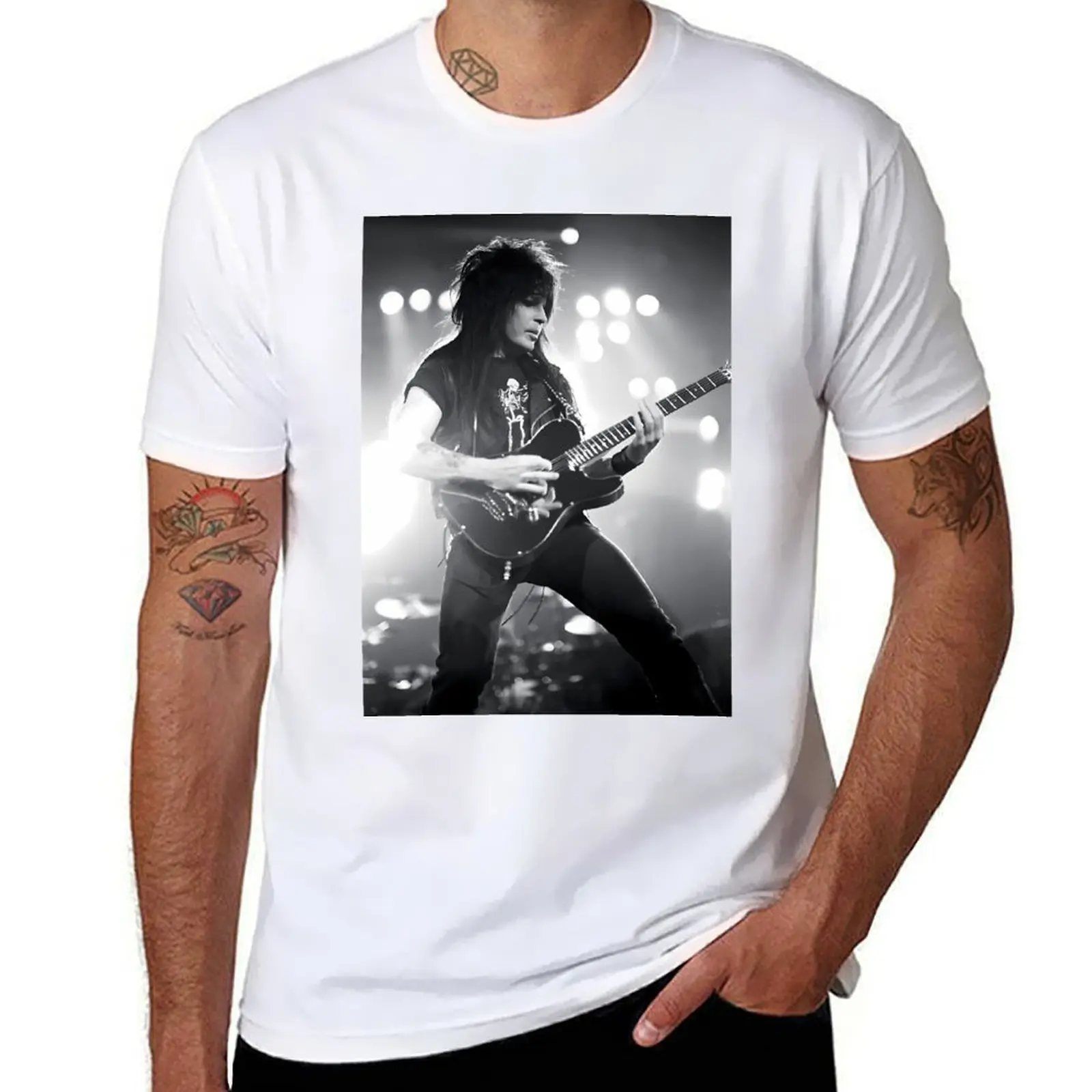 

Mick Mars - BW Photograph T-Shirt essential t shirt man graphic t shirt T-Shirt
