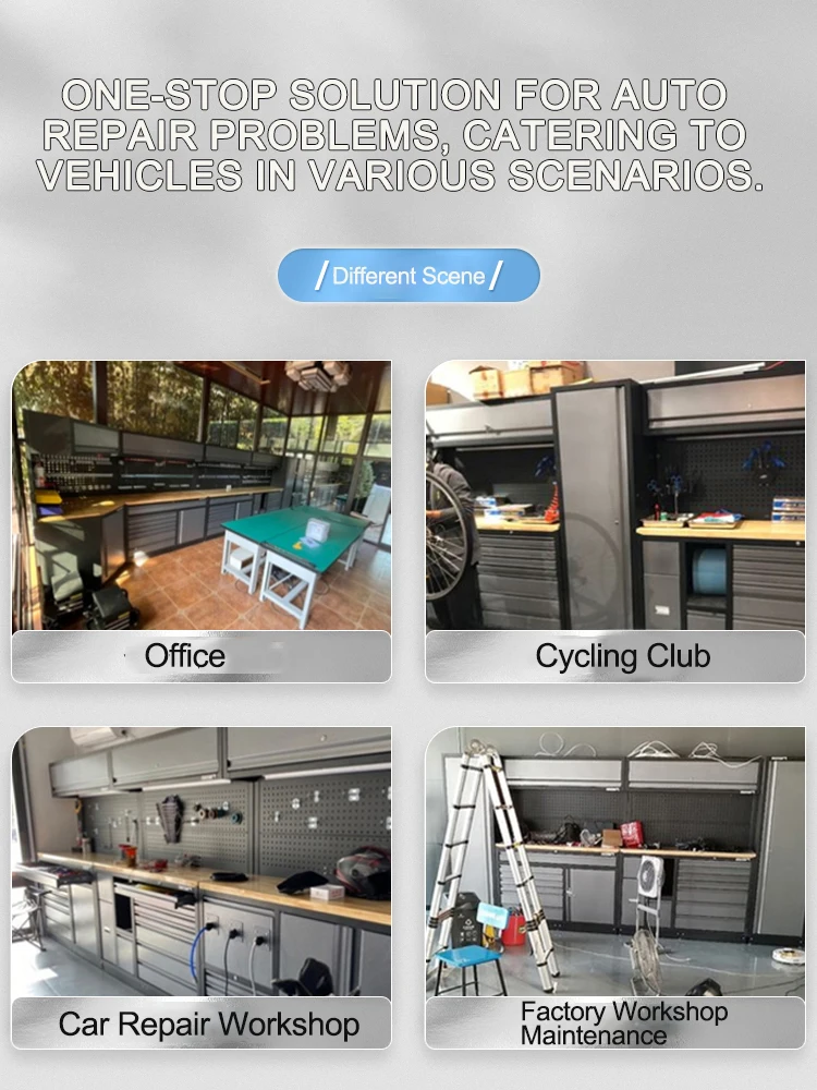 Heavy Duty Workbench DIY โรงรถกล่องเครื่องมือได้อย่างอิสระ Workbench Organizer Multi-Functional Workbench