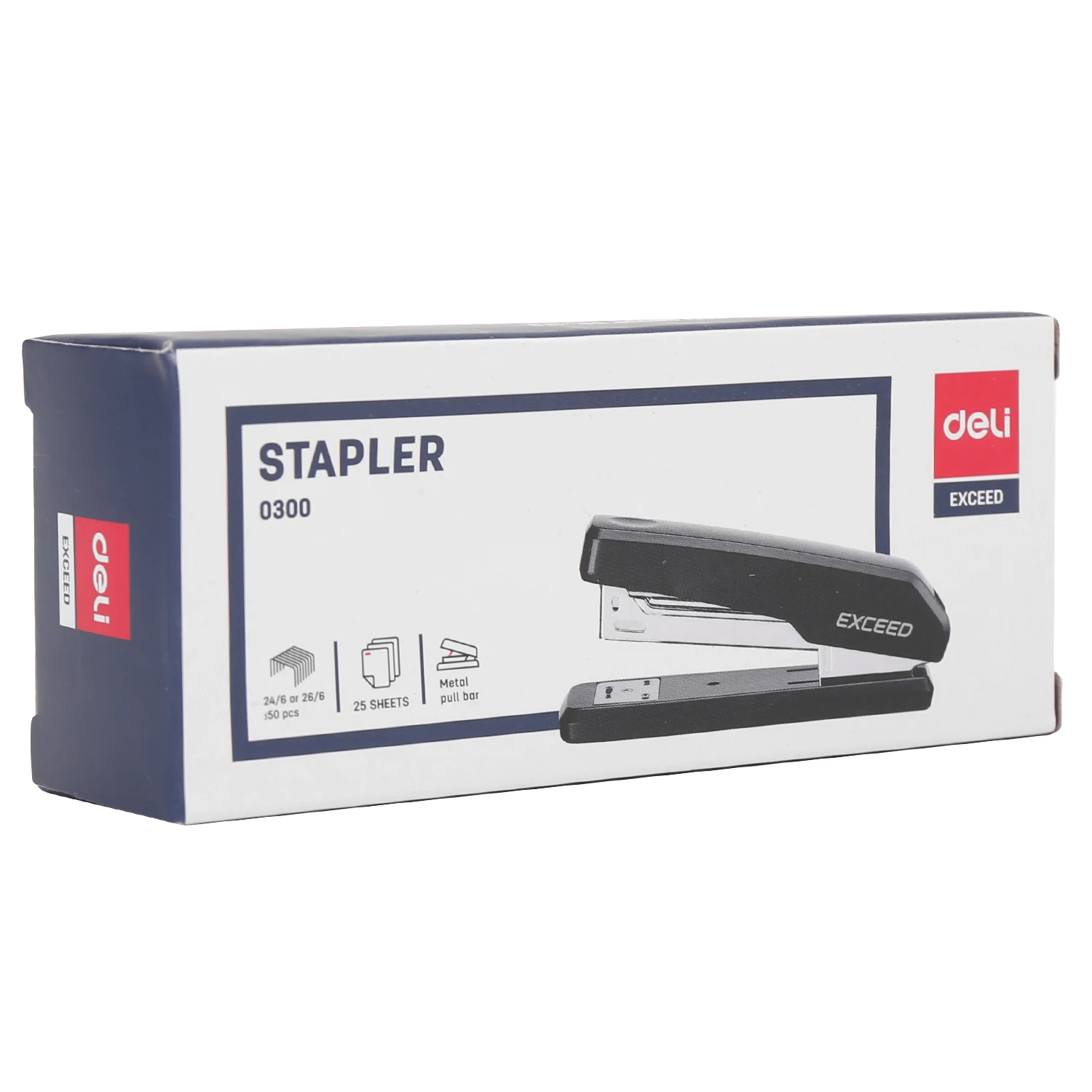 Deli Dual Mode Stapler 24/6 Rotatable Stapling Machine 25sheets Binding Smooth Stapling Office Accessories School Supply