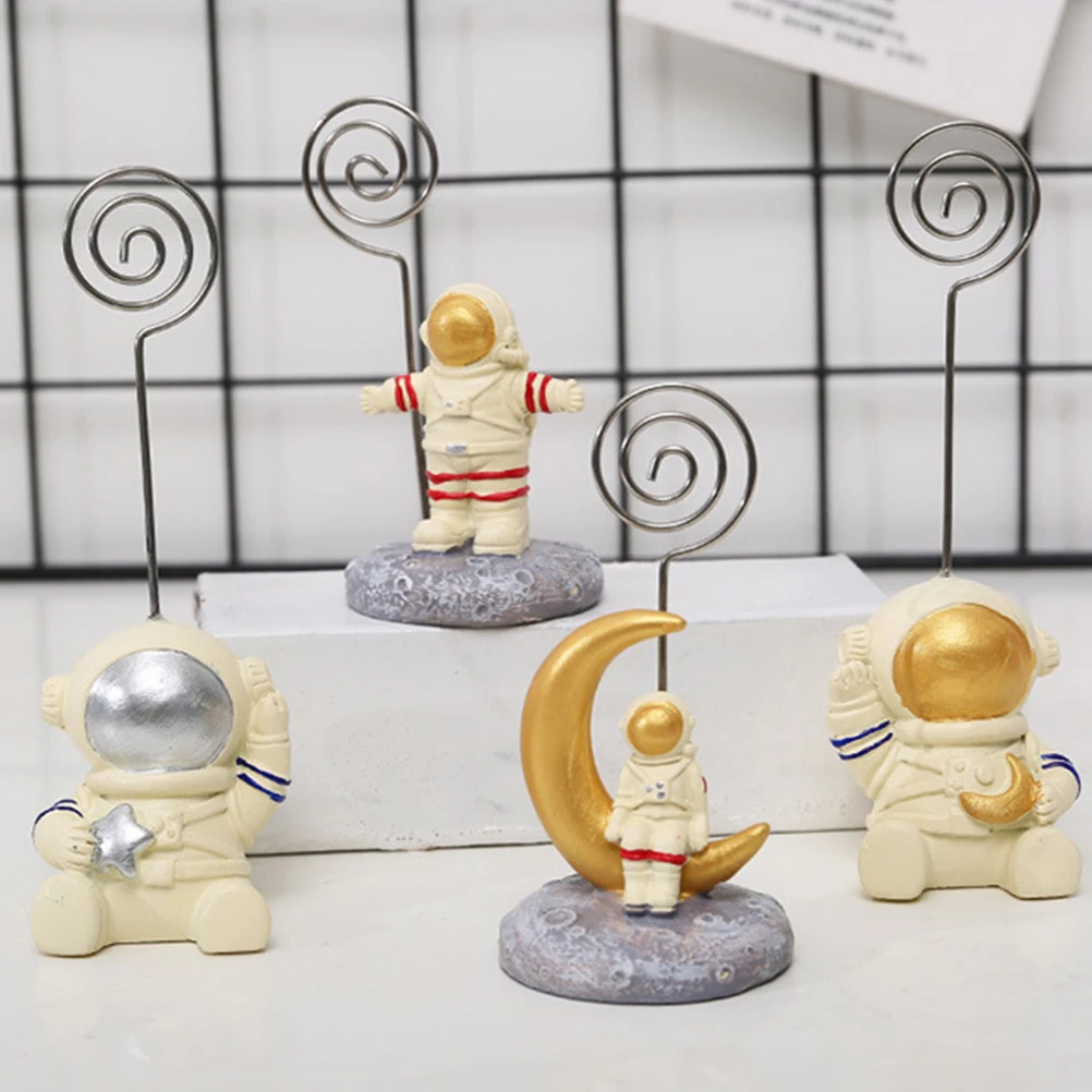 

Astronaut Paper Clip Set Moon Astronaut Golden Creative Photo Clip Desktop Note Holder Romantic Home Office Decor