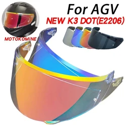 Helmet Visor for AGV NEW K3 E2206 K3 DOT Motorcycle Helmet Lens Windshield Viewfinder Goggles Screen Mica Accessories Anti fog